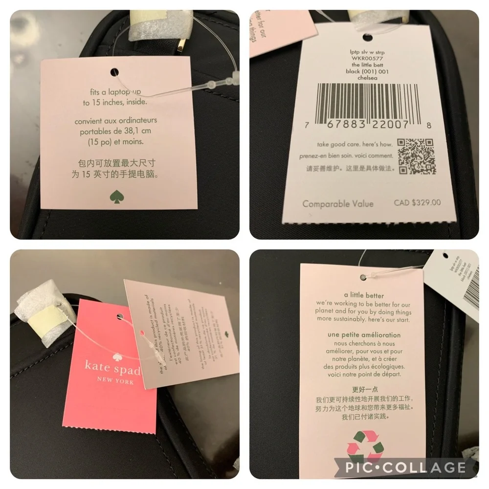 New Kate spade laptop bag with strap